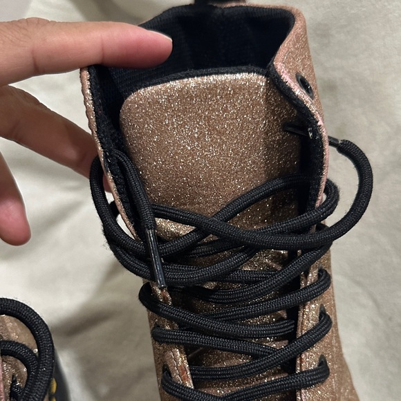 Dr. Martens 1460 Pascal Glitter Gold Combat Boots Us7 - Picture 14 of 16